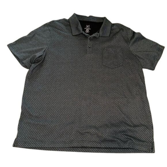 George Textured Cotton Polo Shirt In Charcoal Gray Short Sleeve Casual Top - Picture 1 of 7
